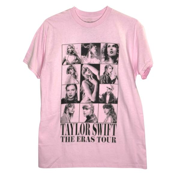 Taylor Swift M NWOT The Eras Tour Pink T-Shirt Short Sleeve Swiftie - Picture 1 of 6